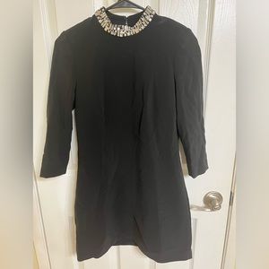 Black/Rhinestone Neck/Shoulder Pads/Non-Stretch